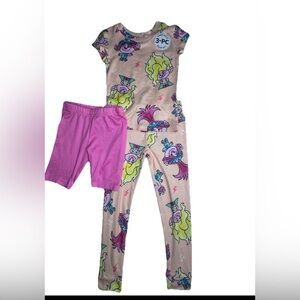 Girls Dreamworks Trolls The Movie 3 Piece Pajama Set  Sleepwear Size 4T